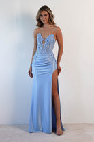 Perla Embellished Gown | Light Blue | Debs & Prom | Formal Gown | Oh Hello Clothing