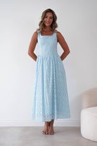 Oh Hello Clothing Women > Clothing > Dresses Petal Skater Cotton Maxi Dress | Blue