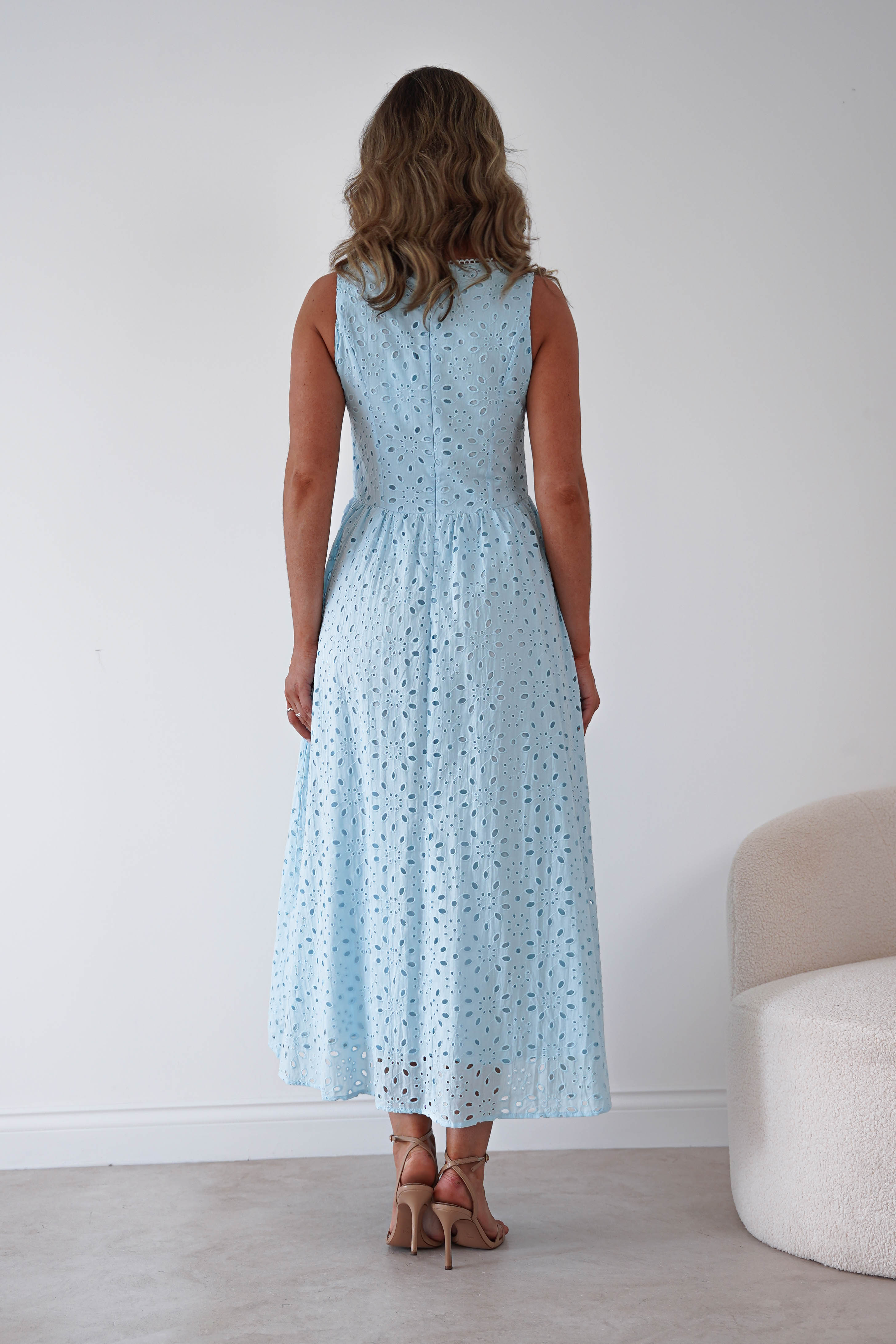 Oh Hello Clothing Women > Clothing > Dresses Petal Skater Cotton Maxi Dress | Blue