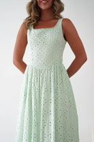 Oh Hello Clothing Women > Clothing > Dresses Petal Skater Cotton Maxi Dress | Mint