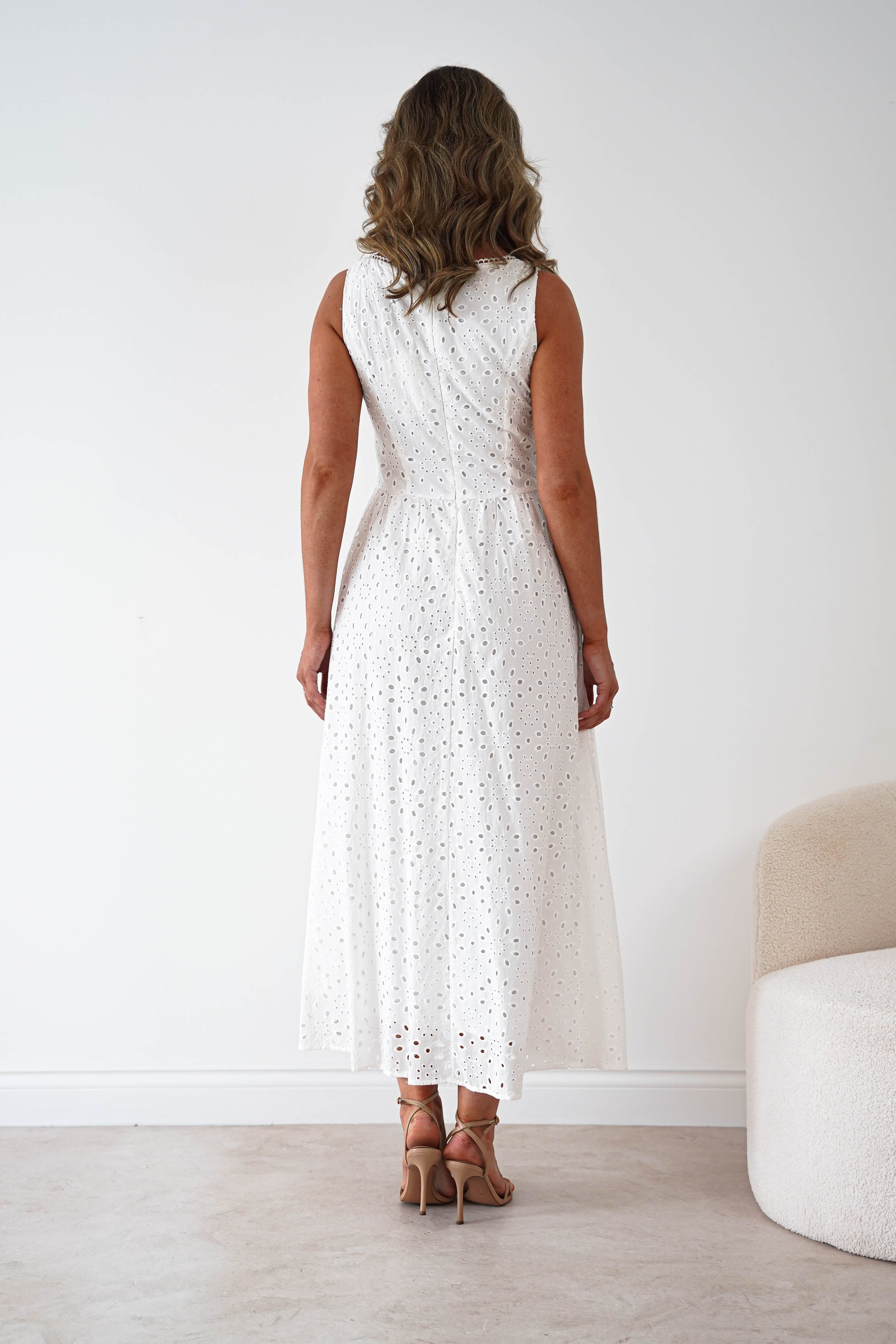 Oh Hello Clothing Women > Clothing > Dresses Petal Skater Cotton Maxi Dress | White