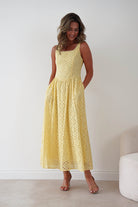 Oh Hello Clothing Women > Clothing > Dresses Petal Skater Cotton Maxi Dress | Yellow