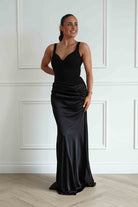 Oh Hello Clothing Women > Clothing > Dresses Rachel Structured Draped Maxi Dress | Black