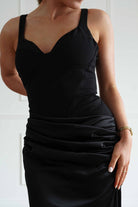 Oh Hello Clothing Women > Clothing > Dresses Rachel Structured Draped Maxi Dress | Black