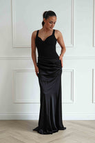 Oh Hello Clothing Women > Clothing > Dresses Rachel Structured Draped Maxi Dress | Black