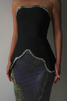 Ranla Strapless Bandage Top/Skirt Set | Black | Black Tie | Oh Hello Clothing