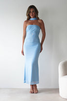 Ravello Strapless Maxi Dress Blue | Wedding Guest Dress | Maxi | Oh Hello Clothing