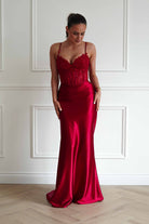 Oh Hello Clothing Dresses > Prom Dresses Raya Embellished Corset Gown | Red