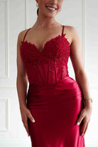 Oh Hello Clothing Dresses > Prom Dresses Raya Embellished Corset Gown | Red
