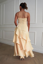 Oh Hello Clothing Women > Clothing > Dresses Renee Luminescent Ruffle Maxi Dress | Yellow