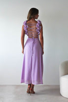 Sadie Ruffle Sleeve Maxi Dress Lilac | Wedding Guest Dress | Maxi | Oh Hello Clothing