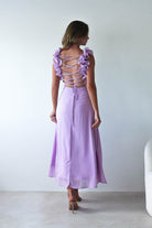 Sadie Ruffle Sleeve Maxi Dress Lilac | Wedding Guest Dress | Maxi | Oh Hello Clothing
