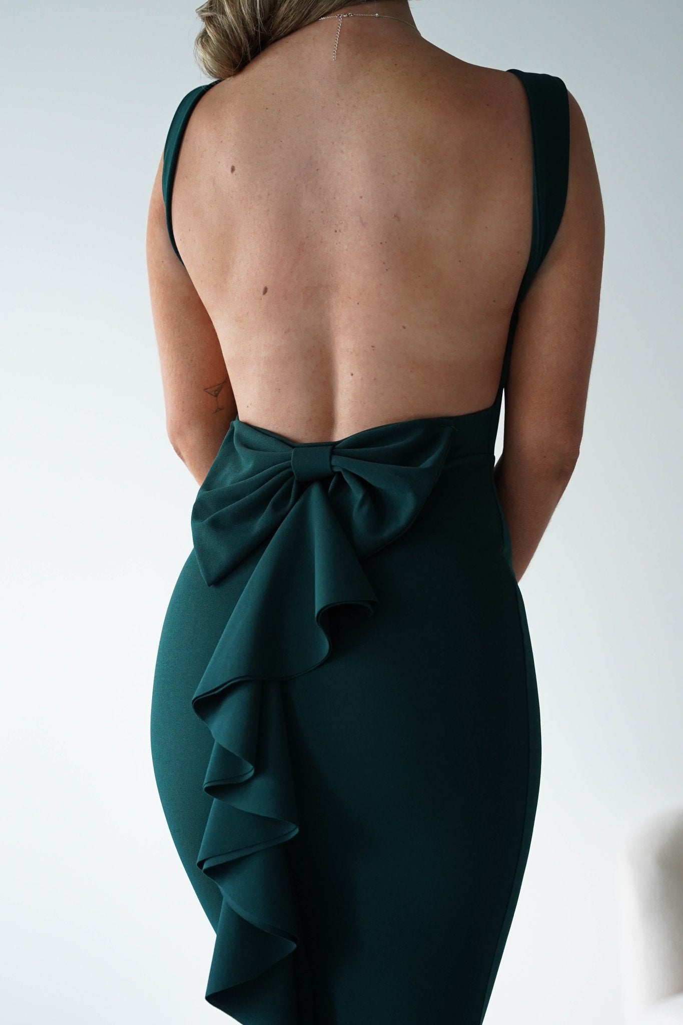 Samantha Bow Detail Maxi Dress Emerald Green | Wedding Guest Dress | Maxi | Oh Hello Clothing