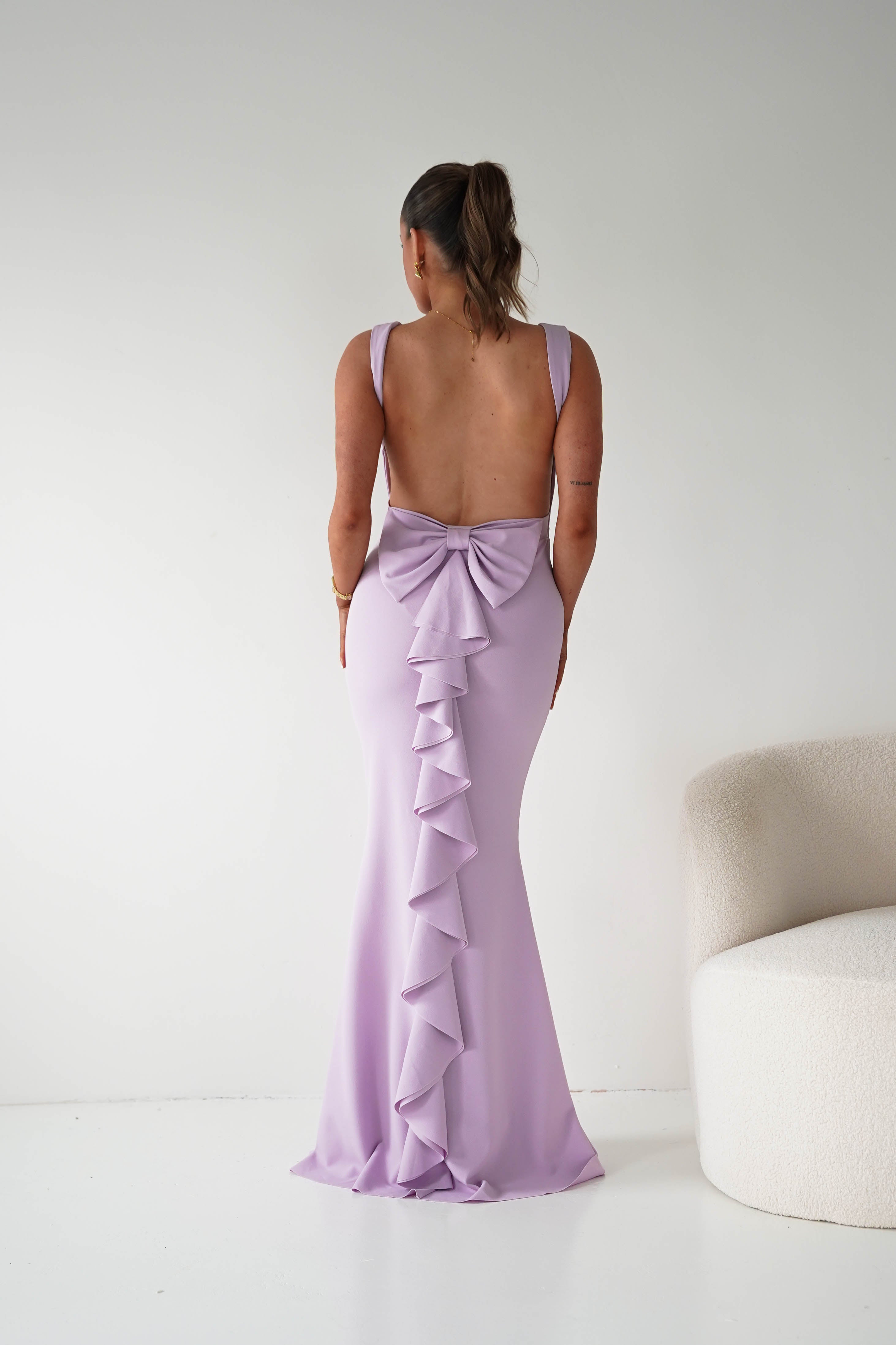 Oh Hello Clothing Women > Clothing > Dresses Samantha Bow Detail Maxi Dress | Lilac
