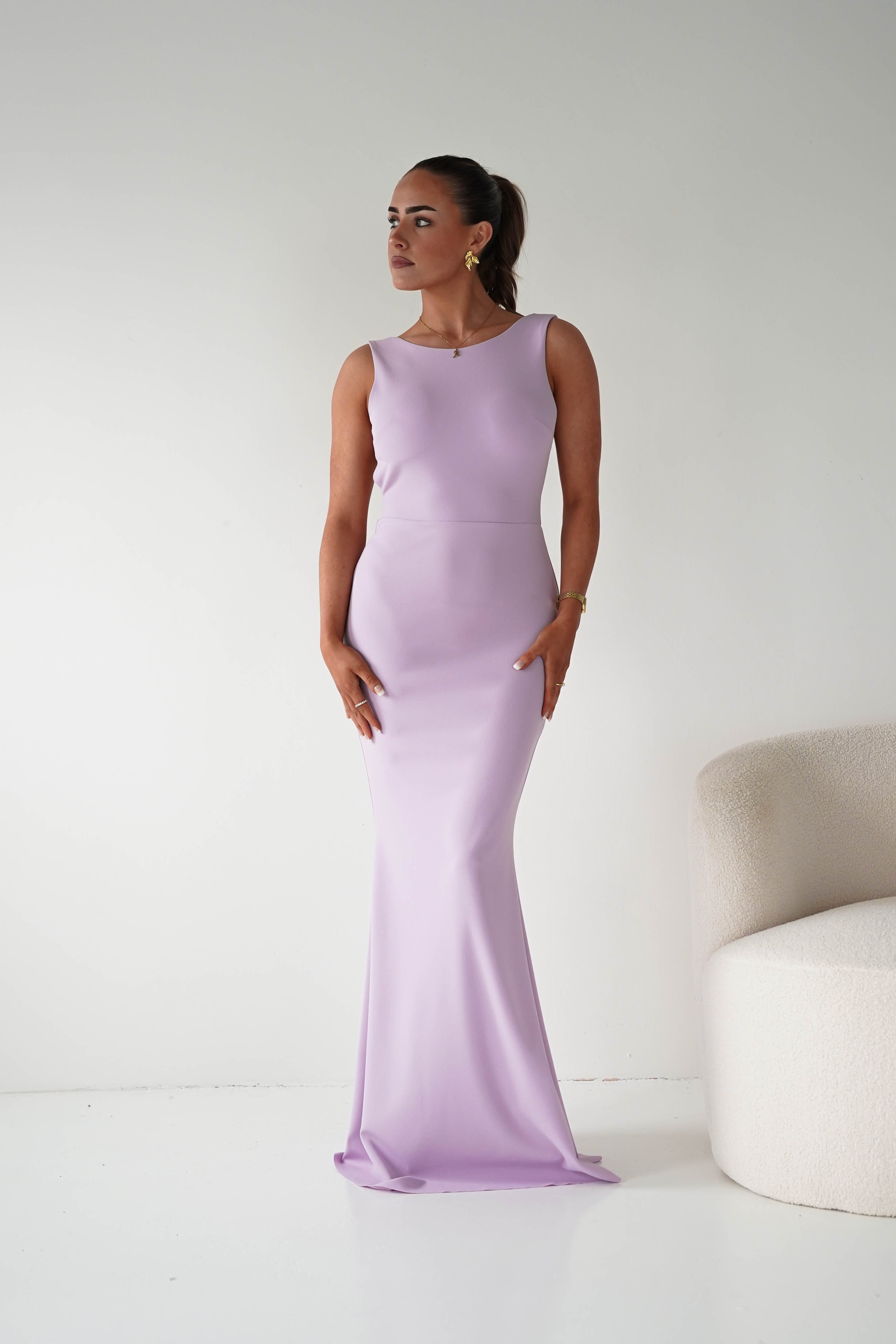 Oh Hello Clothing Women > Clothing > Dresses Samantha Bow Detail Maxi Dress | Lilac