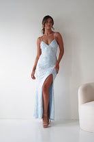 Oh Hello Clothing Women > Clothing > Dresses Santorini Butterfly Detail Embellished Gown | Blue