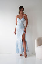 Oh Hello Clothing Women > Clothing > Dresses Santorini Butterfly Detail Embellished Gown | Blue