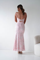 Oh Hello Clothing Women > Clothing > Dresses Santorini Butterfly Detail Embellished Gown | Pink