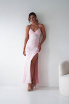 Oh Hello Clothing Women > Clothing > Dresses Santorini Butterfly Detail Embellished Gown | Pink