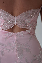 Oh Hello Clothing Women > Clothing > Dresses Santorini Butterfly Detail Embellished Gown | Pink