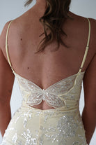 Oh Hello Clothing Women > Clothing > Dresses Santorini Butterfly Detail Embellished Gown | Yellow
