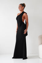 Oh Hello Clothing Debs & Prom Dresses Seraphine Backless Tie Bodycon Maxi Gown | Black