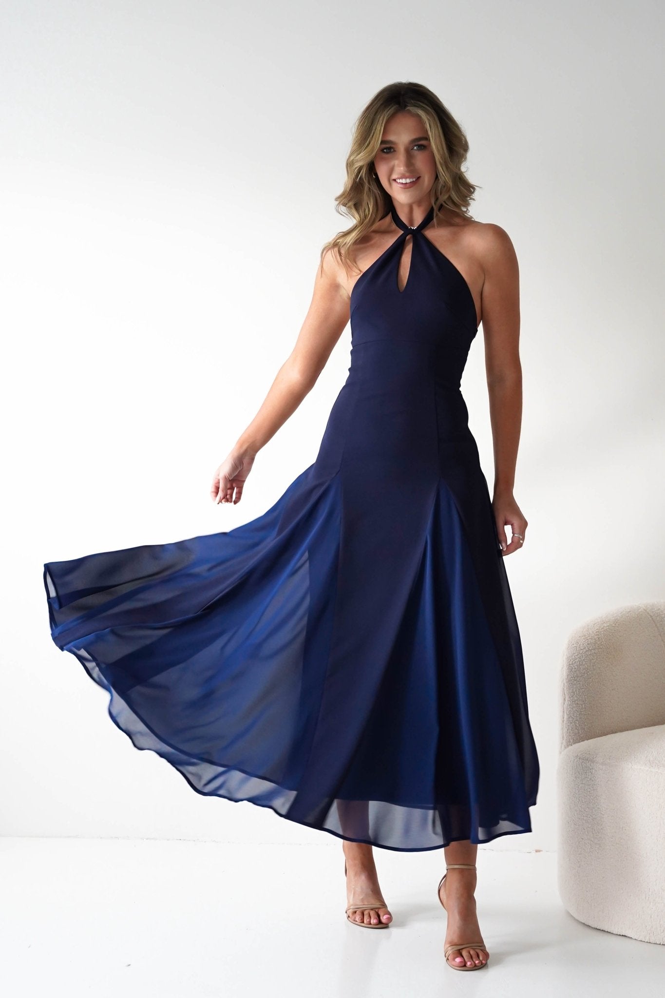 Oh Hello Clothing Dresses 1*DONE-JY25242-  SAMPLE NAVY DRESS LIKE THE SILVANA