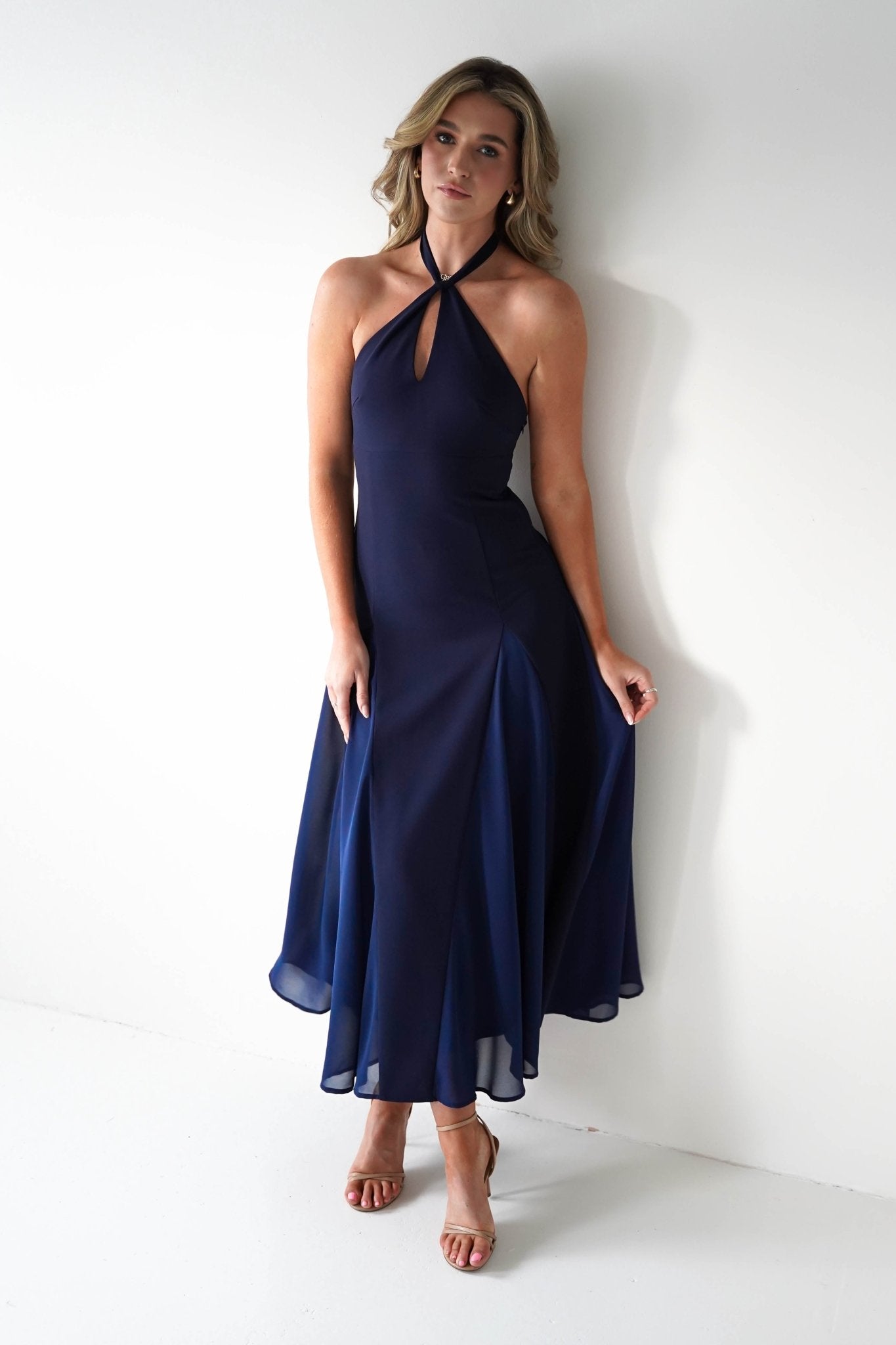 Oh Hello Clothing Dresses 1*DONE-JY25242-  SAMPLE NAVY DRESS LIKE THE SILVANA
