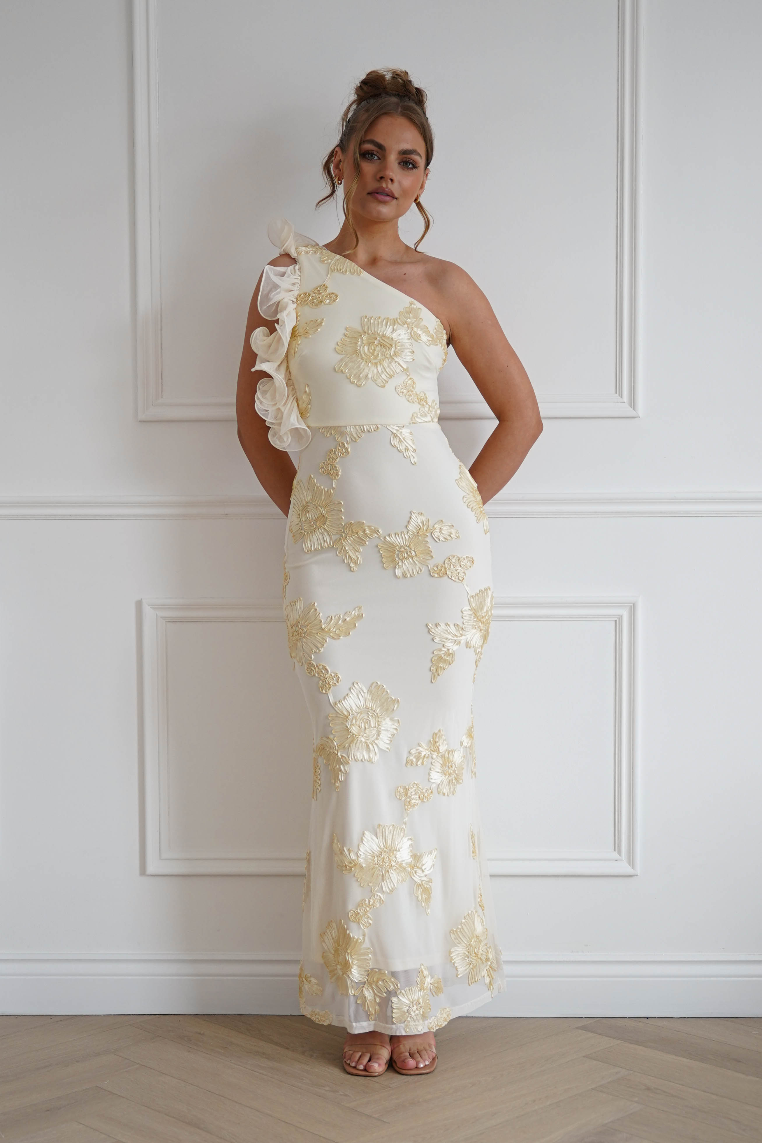 Oh Hello Clothing Women > Clothing > Dresses Siren Bodycon Maxi Dress | Light Yellow