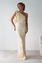 Siren Bodycon Maxi Dress Light Yellow | Wedding Guest Dress | Bodycon | Maxi | Oh Hello Clothing