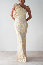 Siren Bodycon Maxi Dress Light Yellow | Wedding Guest Dress | Bodycon | Maxi | Oh Hello Clothing