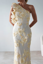 Siren Bodycon Maxi Dress Light Yellow | Wedding Guest Dress | Bodycon | Maxi | Oh Hello Clothing