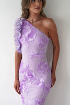 Siren Bodycon Maxi Dress Lilac | Wedding Guest Dress | Bodycon | Maxi | Oh Hello Clothing