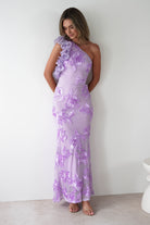 Siren Bodycon Maxi Dress Lilac | Wedding Guest Dress | Bodycon | Maxi | Oh Hello Clothing