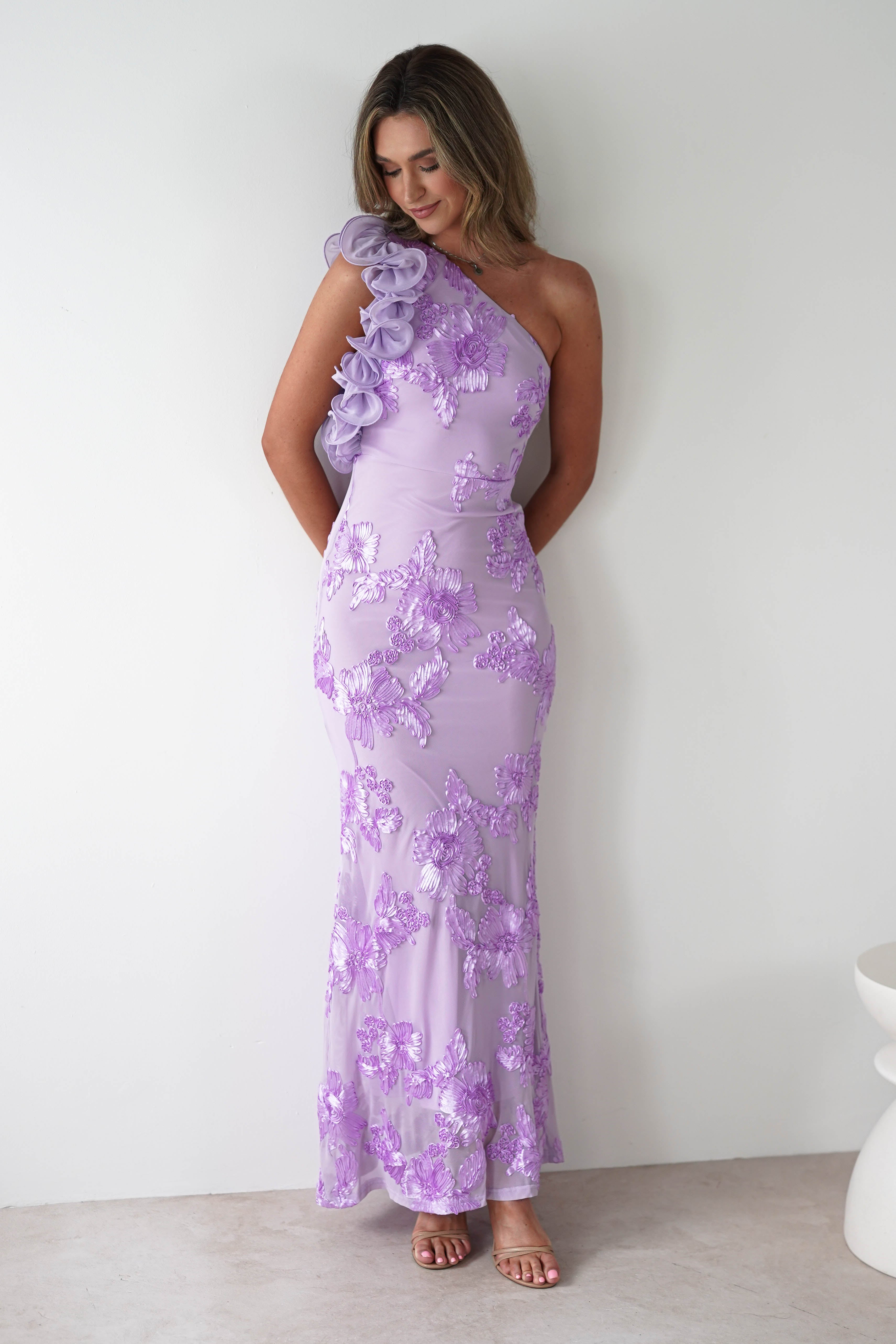 Siren Bodycon Maxi Dress Lilac | Wedding Guest Dress | Bodycon | Maxi | Oh Hello Clothing
