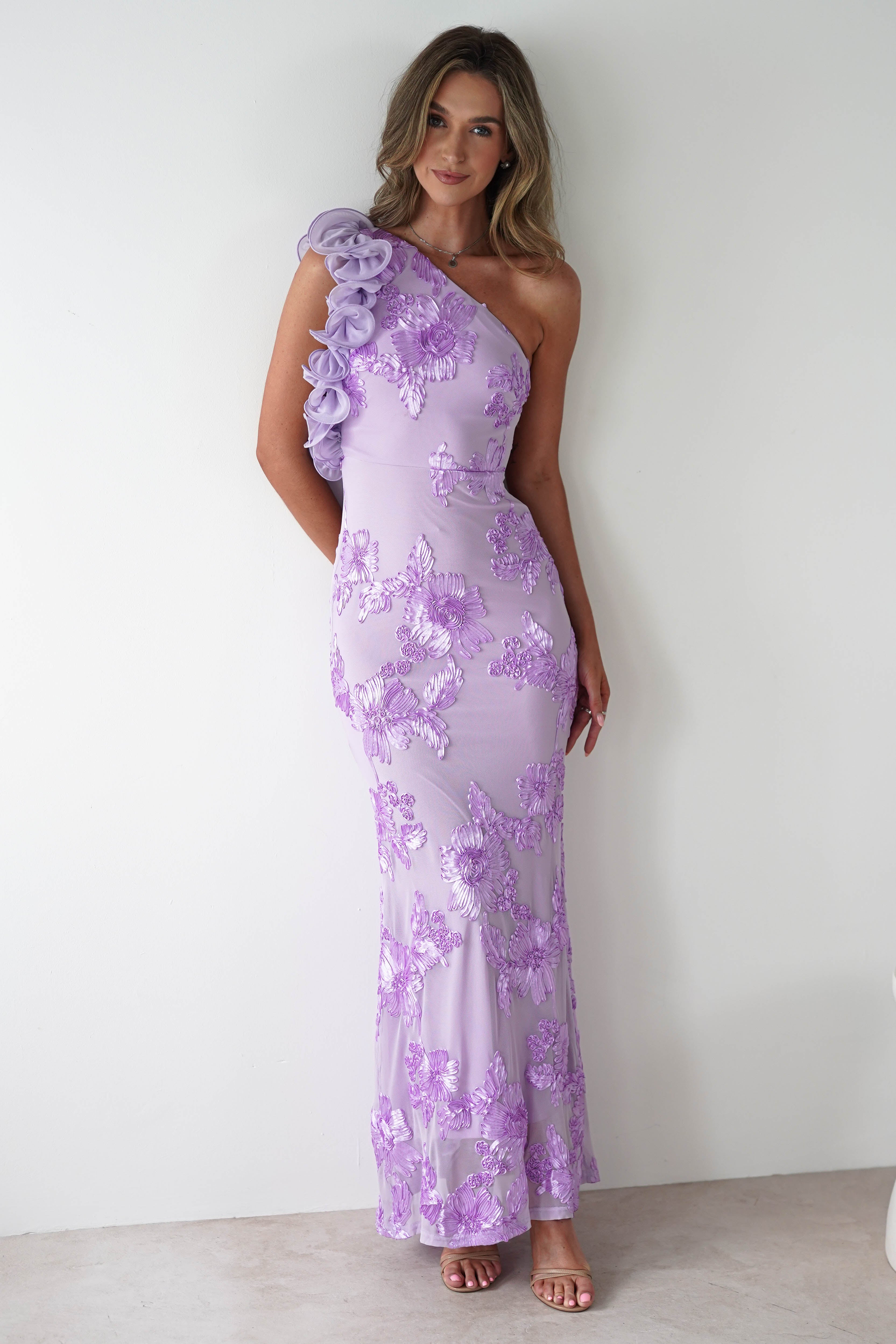 Siren Bodycon Maxi Dress Lilac | Wedding Guest Dress | Bodycon | Maxi | Oh Hello Clothing
