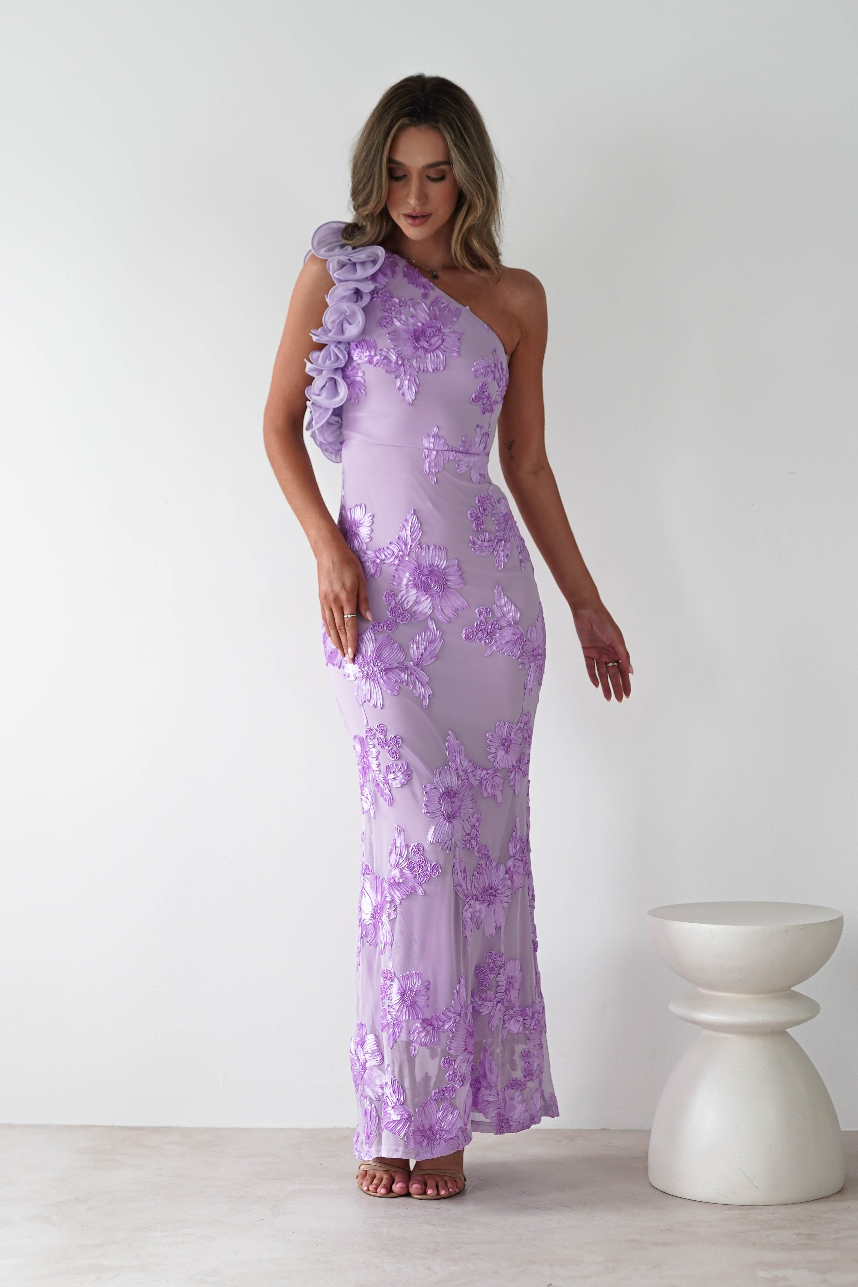 Siren Bodycon Maxi Dress Lilac | Wedding Guest Dress | Bodycon | Maxi | Oh Hello Clothing