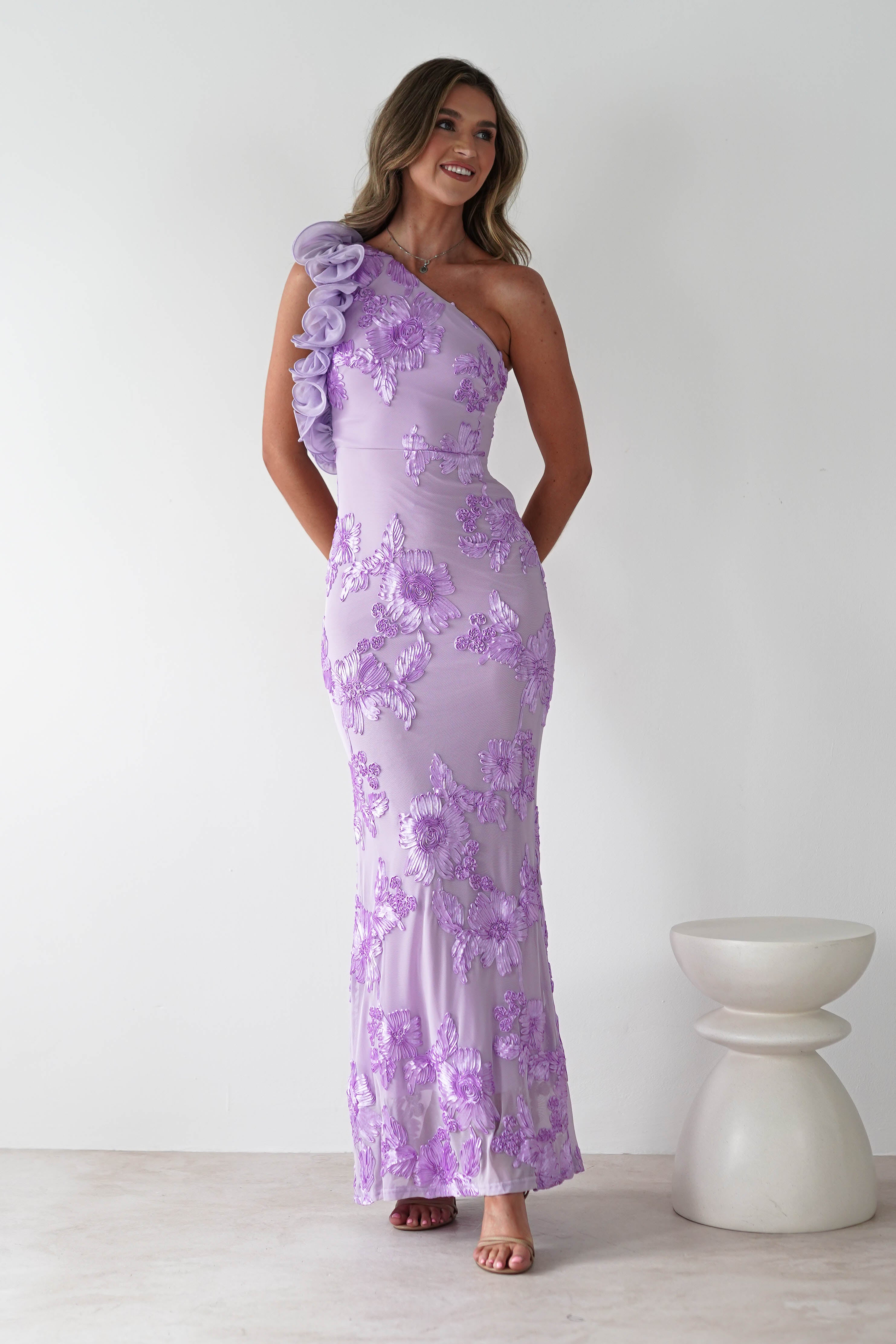 Siren Bodycon Maxi Dress Lilac | Wedding Guest Dress | Bodycon | Maxi | Oh Hello Clothing