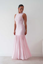 Oh Hello Clothing Women > Clothing > Dresses Skye Textured Pleated Hem Midi Dress | Blush Pink