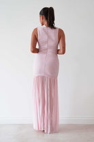 Oh Hello Clothing Women > Clothing > Dresses Skye Textured Pleated Hem Midi Dress | Blush Pink