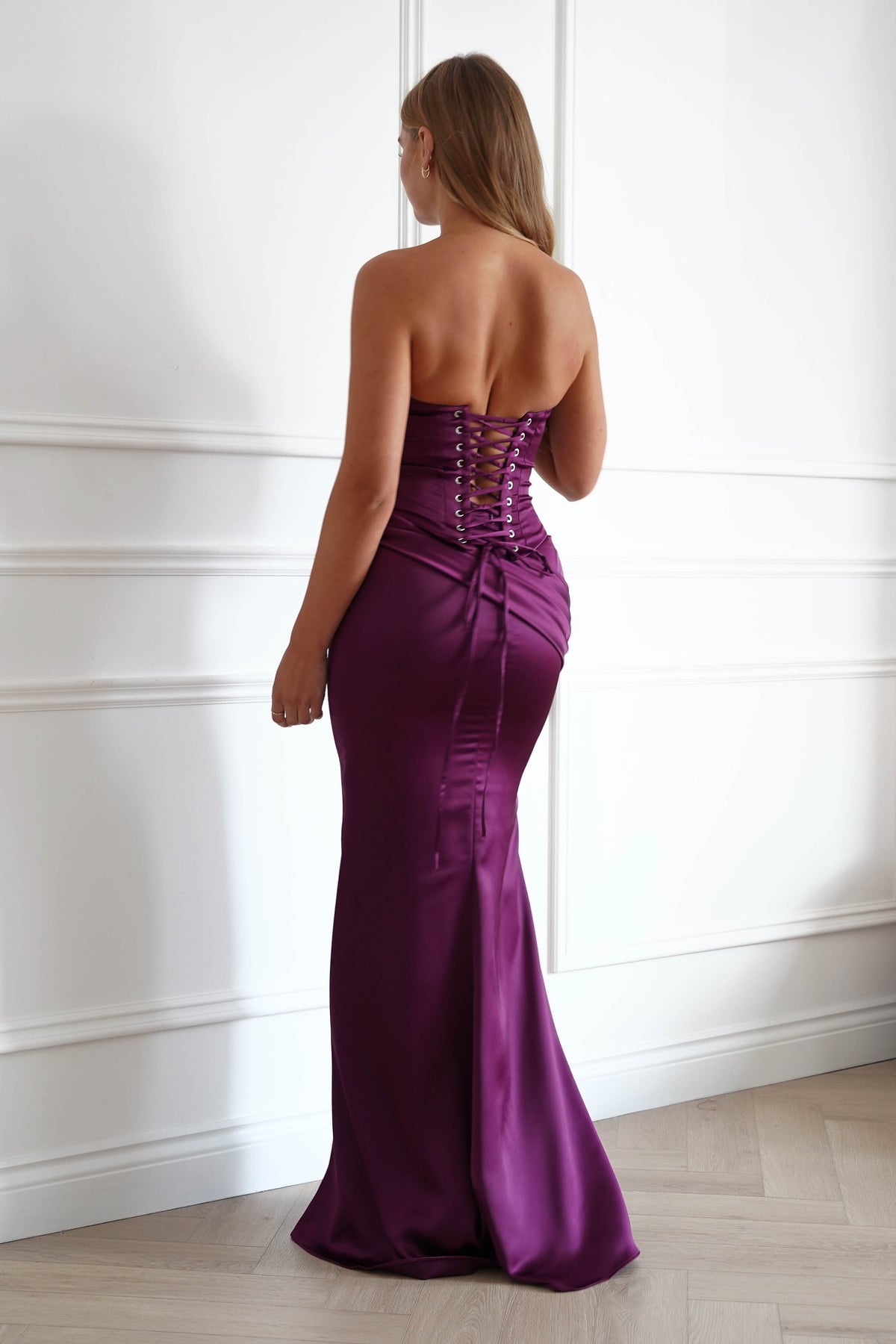 Oh Hello Clothing Women > Clothing > Dresses Solace Draped Corset & Skirt 2 Piece | Mulberry