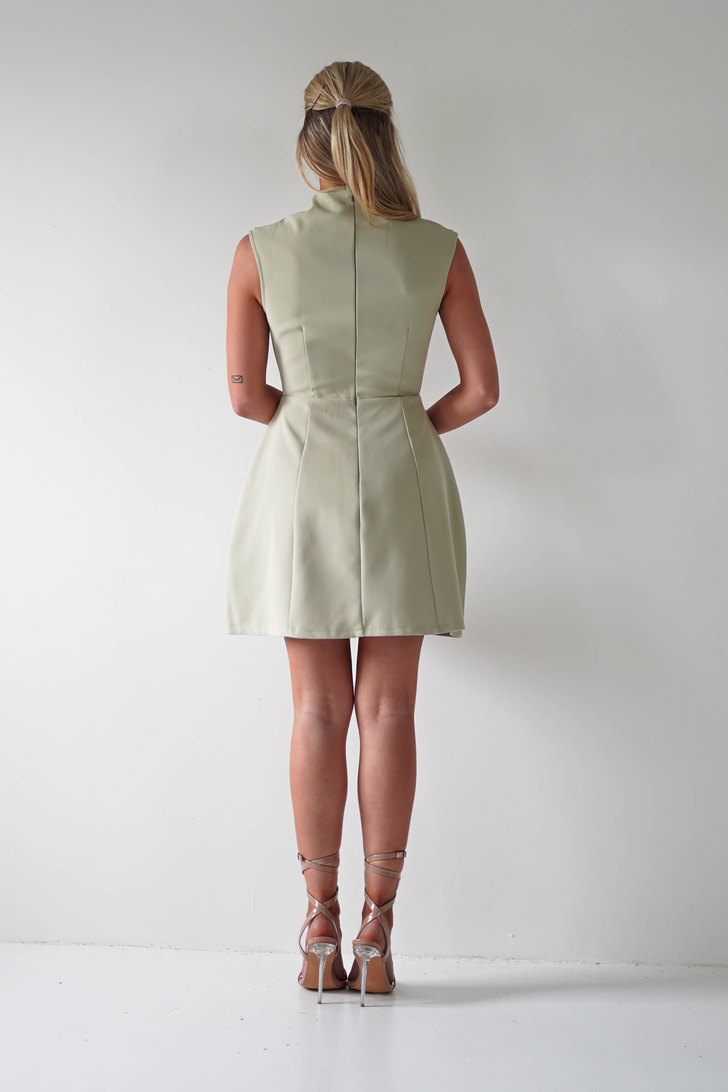 Stella Structured Mini Dress | Sage | Oh Hello Clothing
