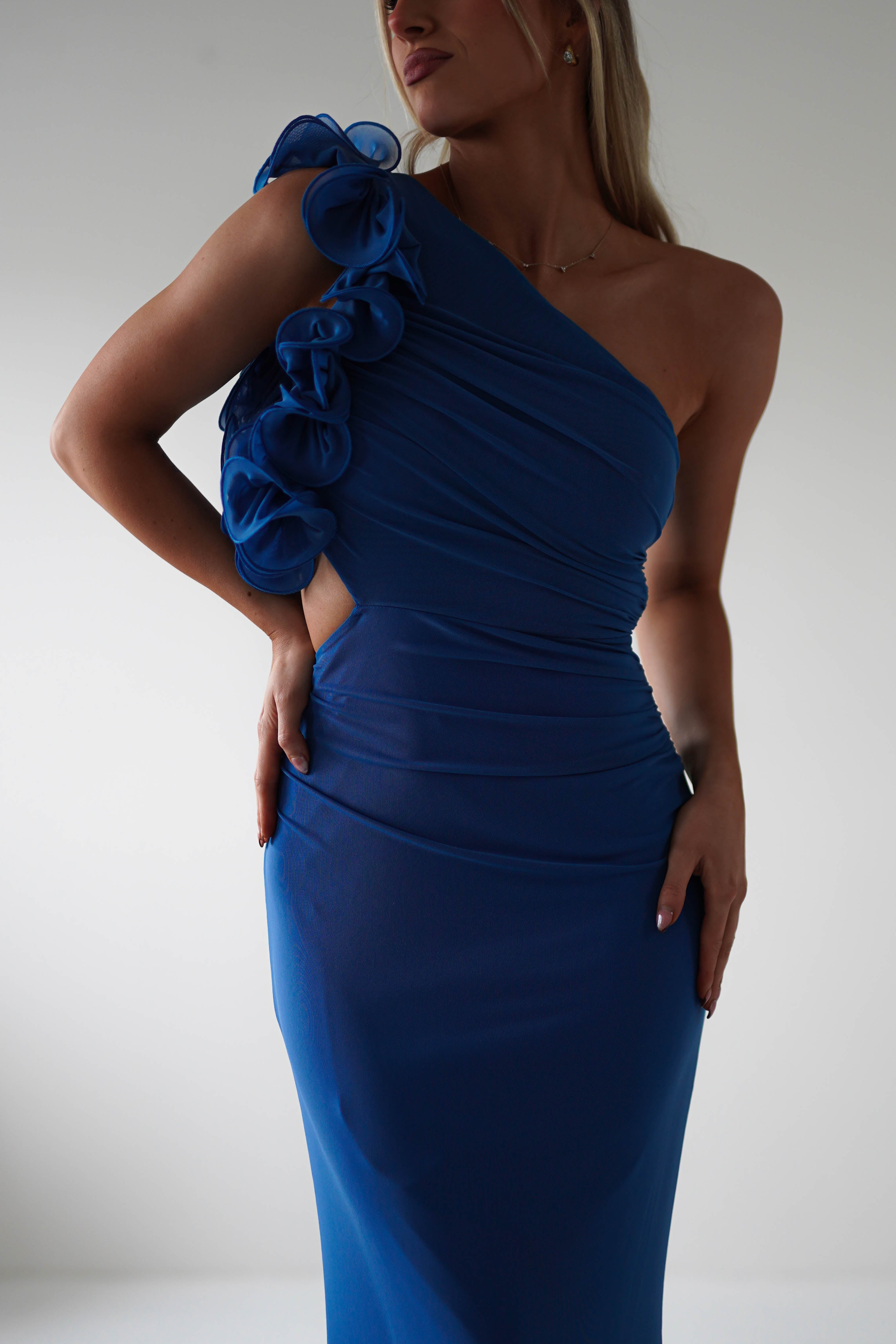 Sydney Bodycon Maxi Dress Blue | Wedding Guest Dress | Bodycon | Maxi | Oh Hello Clothing
