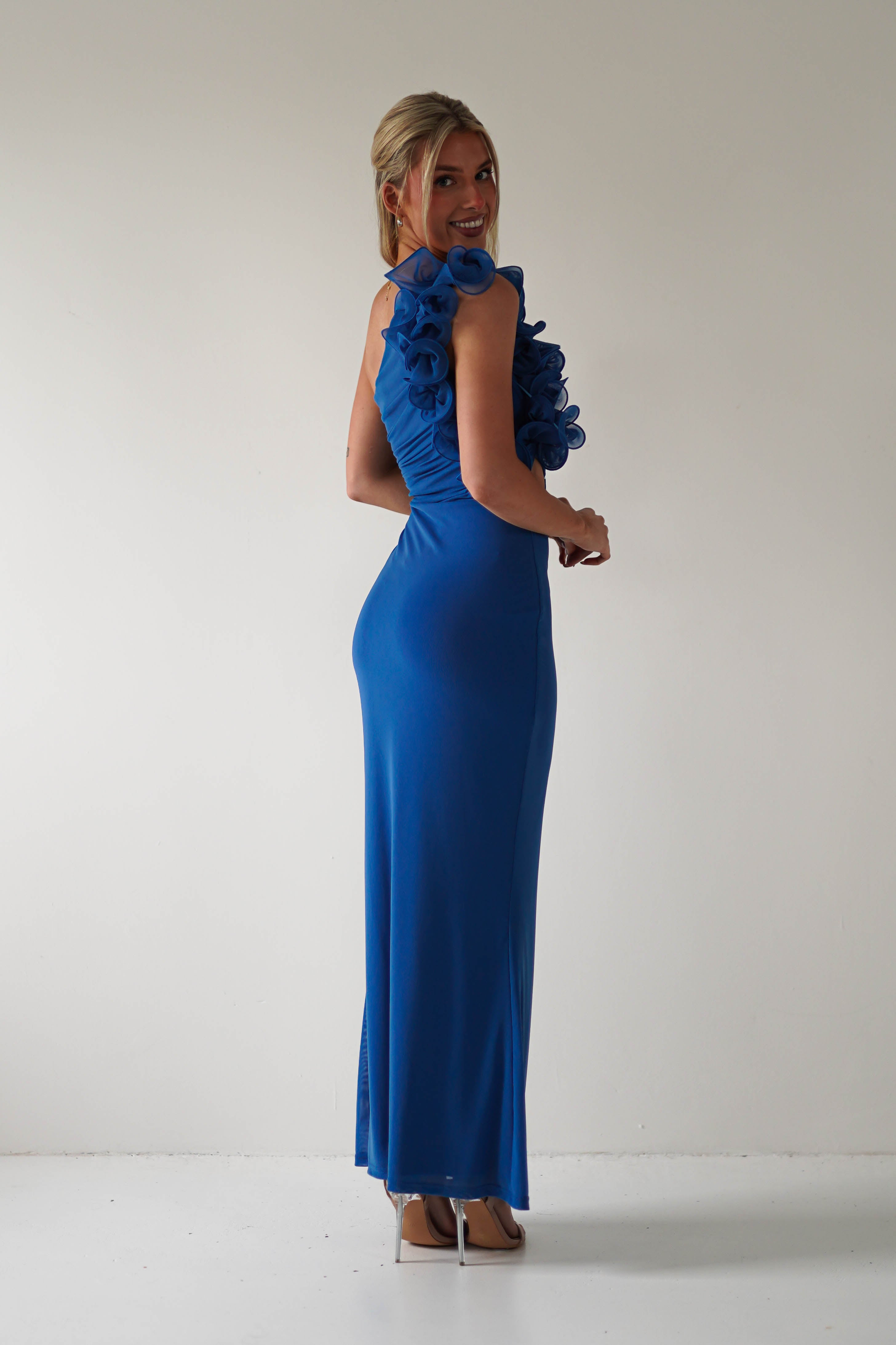 Sydney Bodycon Maxi Dress Blue | Wedding Guest Dress | Bodycon | Maxi | Oh Hello Clothing