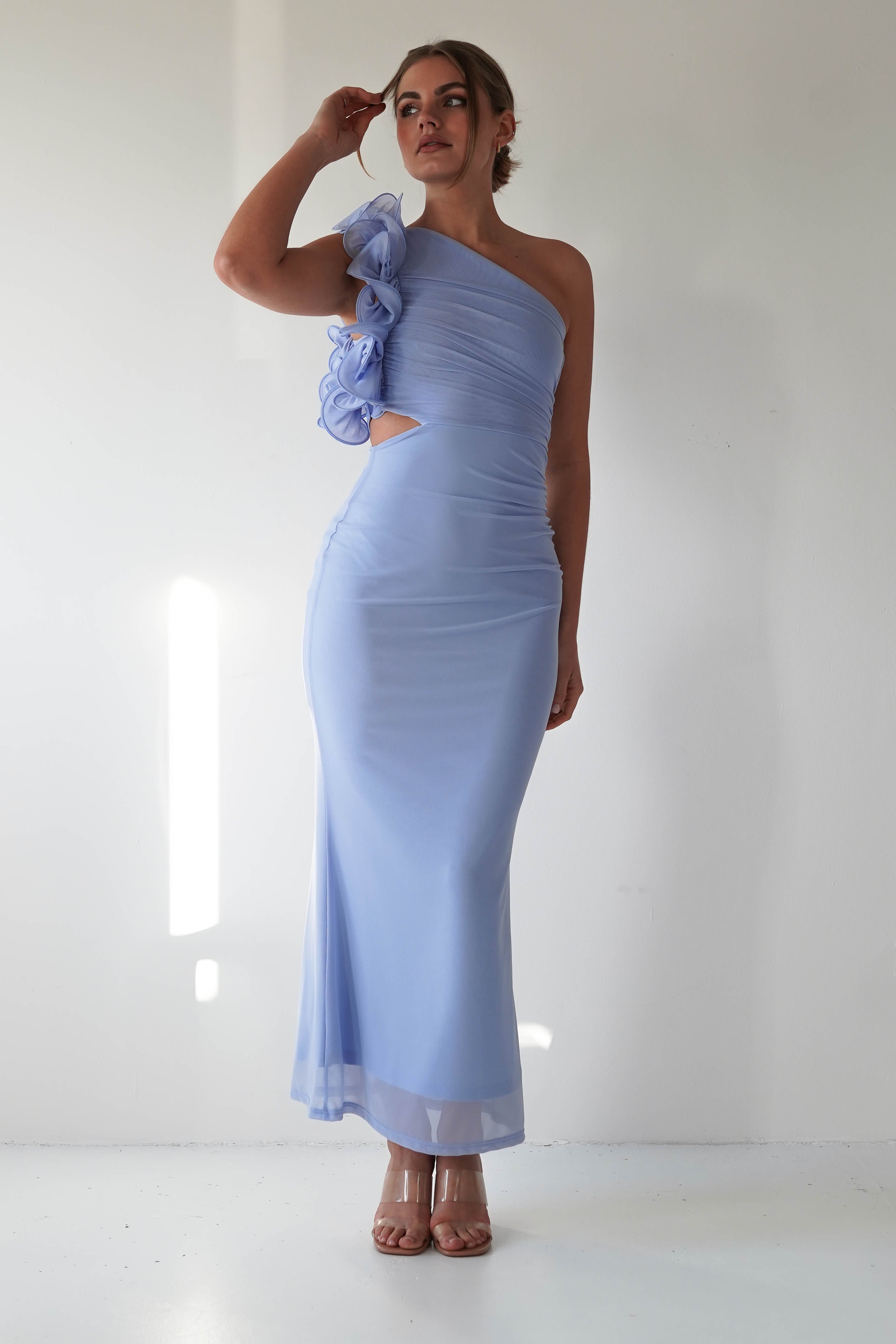 Sydney Bodycon Maxi Dress Blue | Wedding Guest Dress | Bodycon | Maxi | Oh Hello Clothing