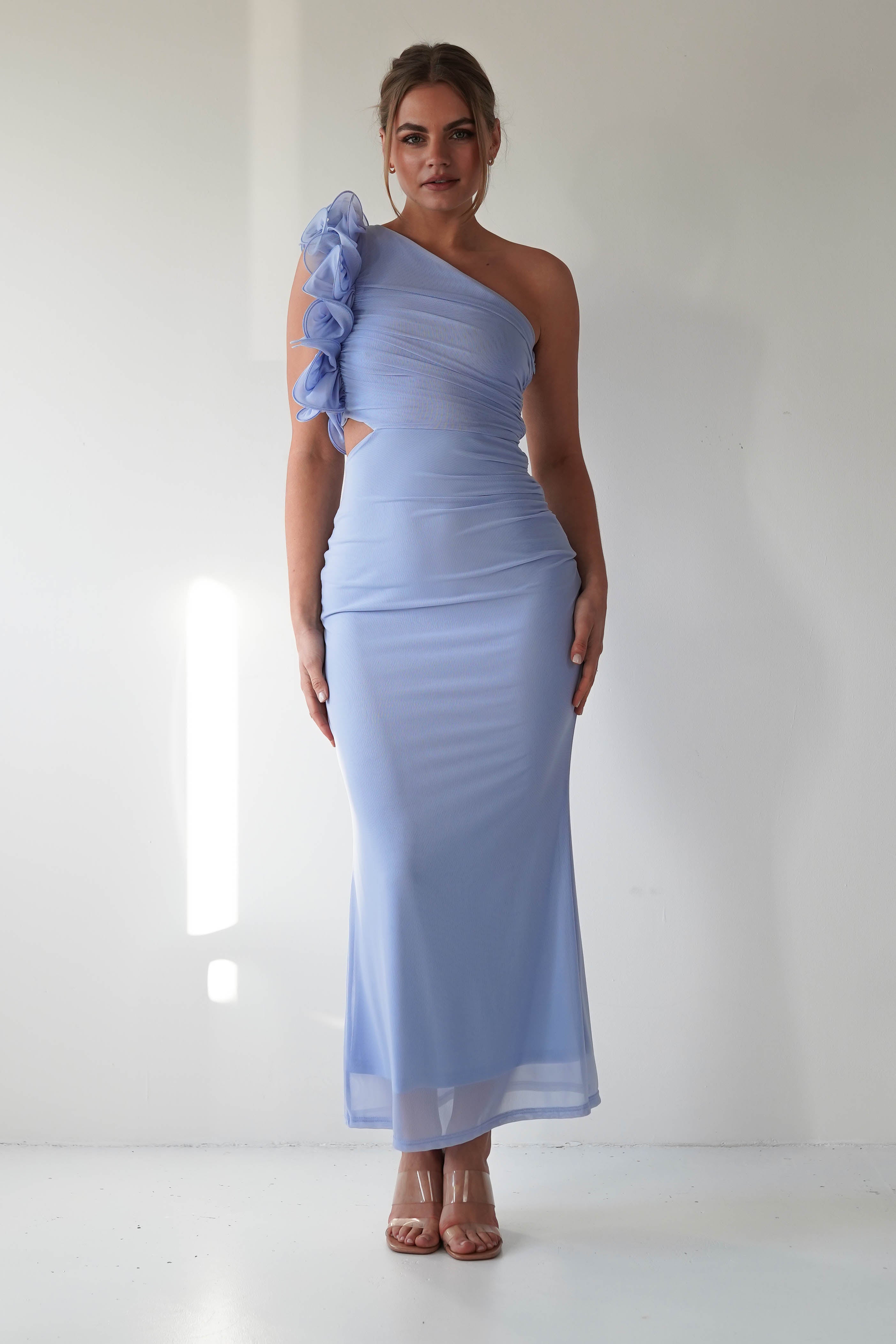 Sydney Bodycon Maxi Dress Blue | Wedding Guest Dress | Bodycon | Maxi | Oh Hello Clothing