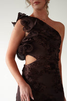 Sydney Bodycon Maxi Dress Brown Textured | Wedding Guest Dress | Bodycon | Maxi | Oh Hello Clothing