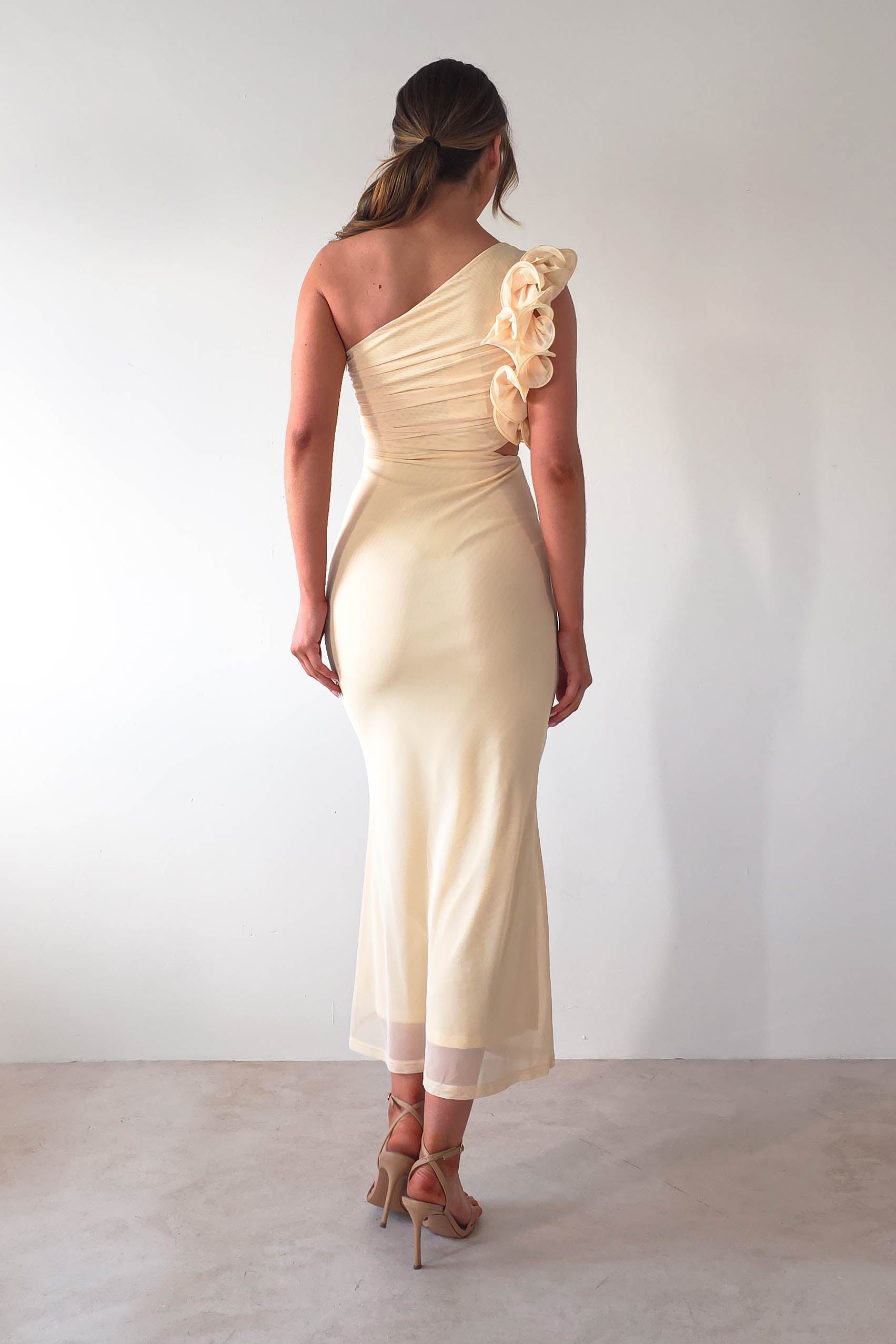 Sydney Bodycon Maxi Dress Light Yellow | Wedding Guest Dress | Bodycon | Maxi | Oh Hello Clothing