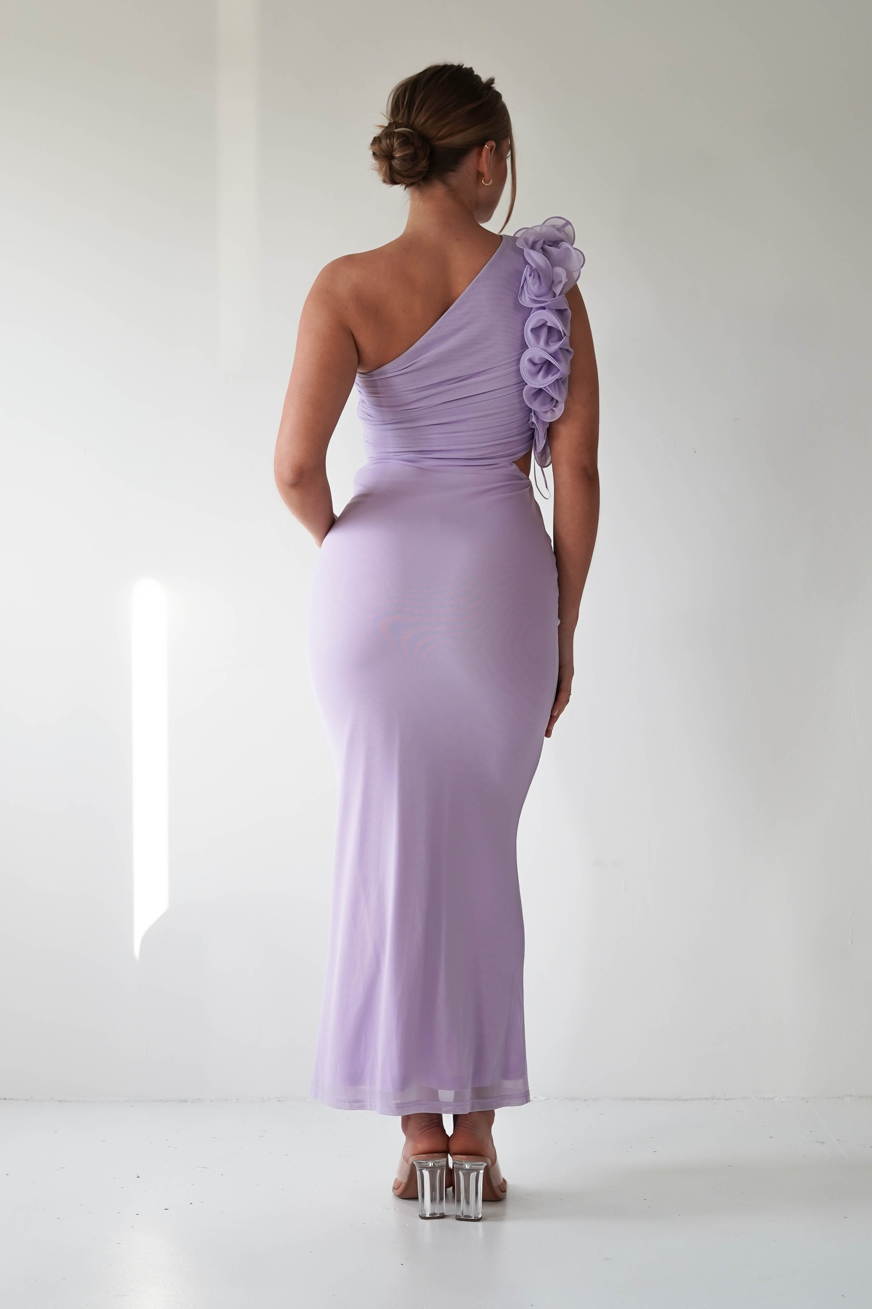Sydney Bodycon Maxi Dress Lilac | Wedding Guest Dress | Bodycon | Maxi | Oh Hello Clothing
