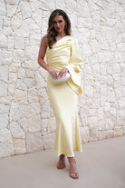Sylvana Silky Maxi Dress Yellow | Wedding Guest Dress | Maxi | Oh Hello Clothing